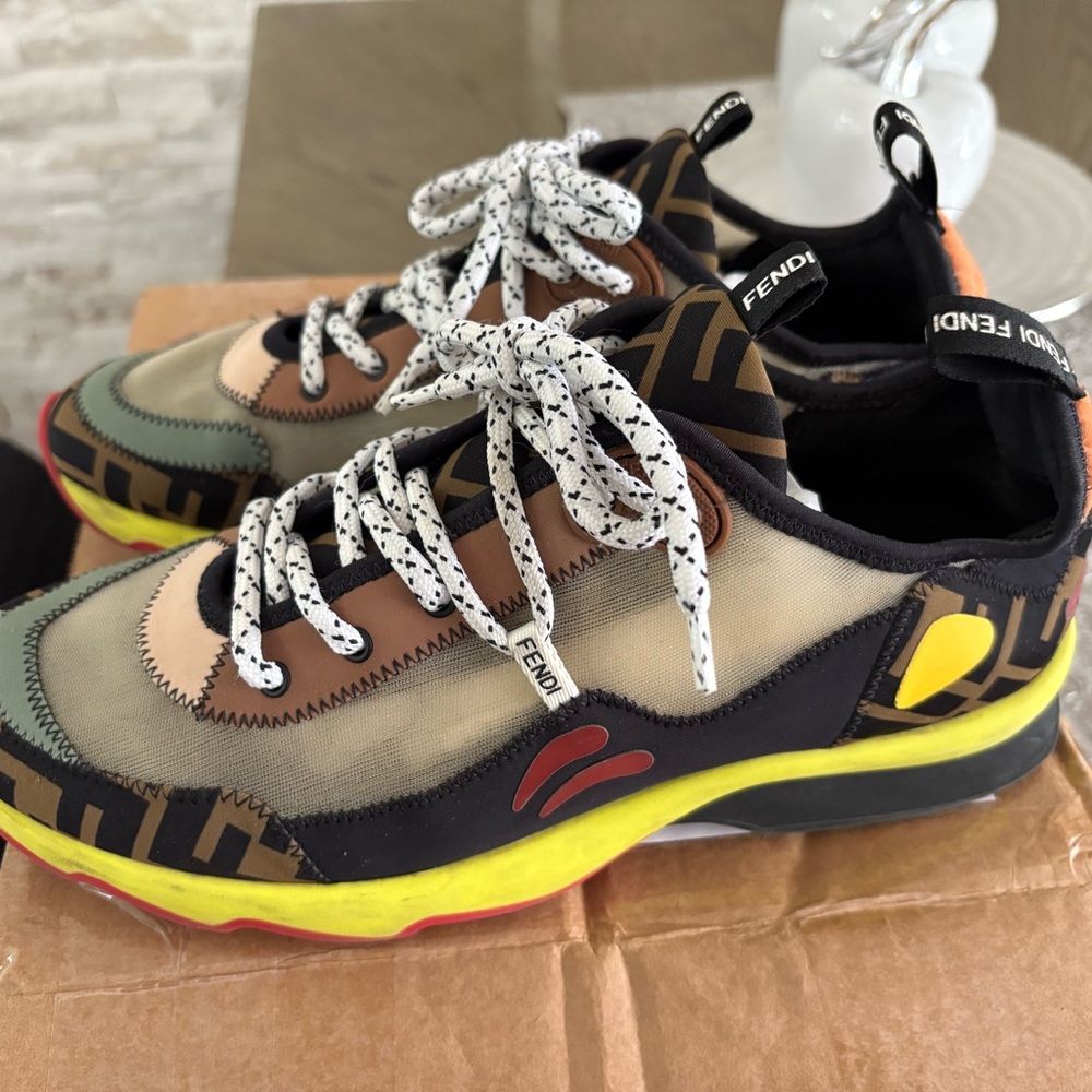 Fendi Vibrant Sneakers with Logo Accents